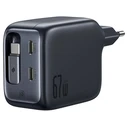 Baseus GaN Wall Charger with Built-in USB-C Cable, 2x USB-C Ports, 45W PD (up to 67W), Black (Enercore CJ11, E0121E00)