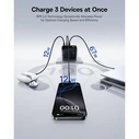 Baseus GaN Charger with 1x USB-A and 2x USB-C Ports and USB-C to USB-C Cable 100W Power Delivery Black (PicoGo AE21)
