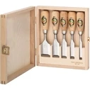 Kirschen Short Chisel Set in Wooden Box, 5 pcs.