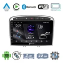 VenCore 3236-10005-0705S1 - Οθόνη Multimedia Android 15 9" PX5S Octa-Core 2GB/32GB IPS για Peugeot RCZ 2009-2015 – Ασημί
