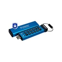 USB Stick 256GB Kingston IronKey Keypad 200C AES-256 USB-C retail