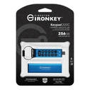 USB Stick 256GB Kingston IronKey Keypad 200C AES-256 USB-C retail
