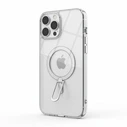 Θήκη Κινητού GUAN 10H Hartglas with Kickstand for iPhone 16, Transparent/Silver, GA-MAGCS-IP24-SLS61WHT