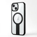 Θήκη Κινητού GUAN 10H Hartglas with Kickstand for iPhone 16, Transparent/Black, GA-MAGCS-IP24-BLS61BLK