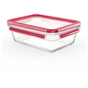 Δοχείο Φαγητού Emsa N10410 Clip & Close Glass Container 1.3 L Transparent/Red
