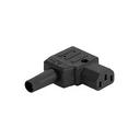 Φις Ρεύματος Bachmann Cold IEC320 C13 rechtsangled 10A/250VAC Black