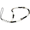 Guess GUSTBCKH Phone Strap Heishi Beads black-white