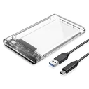 Θήκη για 2.5" Orico Sata Hdd/Ssd 2139C3, 5Gbps, Διάφανη