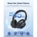 Baseus Bass BH1 NC Wireless Bluetooth Over-Ear Headphones with 80 Hours Playtime and Quick Charge - Cosmic Black
