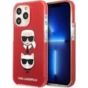 Karl Lagerfeld KLHCP13LTPE2TR Apple iPhone 13 Pro hardcase red Karl&Choupette Head