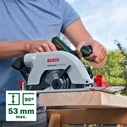 Bosch UniversalCirc 18V-53 Δισκοπρίονο Μπαταρίας 18V με Σύστημα Αναρρόφησης