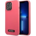 Karl Lagerfeld KLHCP13LSLMP1PI Apple iPhone 13 Pro hardcase fuchsia Silicone Plaque