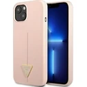 Guess GUHCP13SSLTGP Apple iPhone 13 mini pink hardcase Silicone Triangle