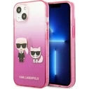 Karl Lagerfeld KLHCP13STGKCP Apple iPhone 13 mini hardcase pink Gradient Ikonik Karl & Choupette