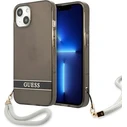 Guess GUHCP13SHTSGSK Apple iPhone 13 mini black hardcase Translucent Stap