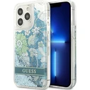 Guess GUHCP13XLFLSN Apple iPhone 13 Pro Max green hardcase Flower Liquid Glitter