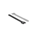 DeLock Hook-and-loop (Velcro) Cable Ties 150 x 12 mm Black 10 pcs (18686)