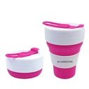 CAMPCOOL Silicone Foldable Cup 475ml with Silicone Straw - Various Colors