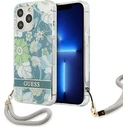 Guess GUHCP13XHFLSN Apple iPhone 13 Pro Max green hardcase Flower Strap