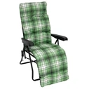 Velco Foldable Metal Veranda Reclining Chair Green Check (SKU: 152-9014-6, EAN: 5203464024086)