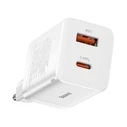 Φορτιστής Πρίζας Baseus Super Si Pro Quick USB + USB-C 30W (white)