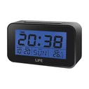 Ρολόι Ξυπνητήρι Life ACL-201 With Thermometer Black