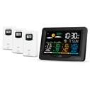 Μετεωρολογικός Σταθμός Με 3 Ασύρματους Εξωτερικούς Αισθητήρες, Έγχρωμη Οθόνη Lcd 5.9" Και Ρολόι / Ξυπνητήρι