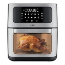 Air Fryer Life 12L, με ψηφιακή οθόνη LED, γυάλινη πόρτα και φωτιζόμενο κάδο, 1800W.