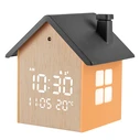 Ψηφιακό Ρολόι / Ξυπνητήρι Life Tiny House Black Σπιτάκι Με Οθόνη Led Και Φωτάκι Νυκτός