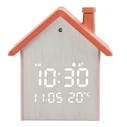 Ψηφιακό Ρολόι / Ξυπνητήρι Life Tiny House Peach Σπιτάκι Με Οθόνη Led Και Φωτάκι Νυκτός