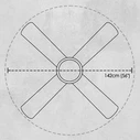 LiFE GRANDE APELIOTES NATURE 56-inch (142 cm) DC Ceiling Fan with LED Light and Remote, 38W