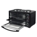 LiFE Kouzinaki 483 Ηλεκτρικό Φούρνος 48L με 3 Εστίες & Αέρα, Μαύρο