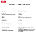 XO Power Bank PR223 mini camera ψηφιακή οθόνη γρήγορης φόρτισης 10000mAh Purple White