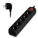 Πολύπριζο Sonora PSB501 5 Θέσεων με Διακόπτη και Καλώδιο 1.5m Black