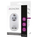 Φορτιστής Powerline Sonora PAW100-2USB24 pass-through WITH 2 USB
