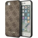 Guess GUHCI8G4GFBR Apple iPhone SE 2022/2020/8/7 brown hard case 4G Metal Gold Logo