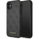 Guess GUHCN61G4GFGR Apple iPhone 11 grey hard case 4G Metal Gold Logo