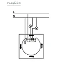 Smart Wall switch Nedis WIFIWS20WT WiFi, Dual
