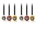 Καλώδιο RCA Nedis Composite Video 3x RCA Male-3x to RCA Male 5.0 m Black