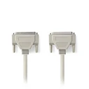 Καλώδιο Nedis RS232 Cable D-Sub 25-pin Male to D-Sub 25-pin Female 2.0 m Ivory