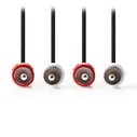 Καλώδιο RCA Nedis Stereo 2x RCA Male to 2x RCA Male 1.0 m Black