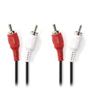 Καλώδιο RCA Nedis Stereo 2x RCA Male to 2x RCA Male 1.0 m Black