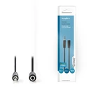 Καλώδιο 3,5mm Nedis CAGB22050BK20 Stereo Male - Female 2.0 m Black