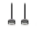 Καλώδιο Nedis USB 2.0 A Αρσ. - USB A Αρσ. Σε Συσκευασία Blister 2m