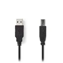 Καλώδιο Nedis USB 2.0 A Αρσ.- B Αρσ. Σε Συσκευασία Blister 2m