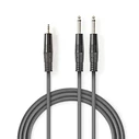 Kαλώδιο Nedis ήχου 2 x 6.35 mm αρσ.- 3.5 mm αρσ. 1.50m