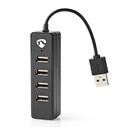 USB Hub Nedis USB 2.0 4-Ports Black