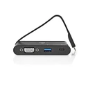 Docking Station Nedis TCARF220BK USB Type-C USB-C / USB 3.0 / VGA Black