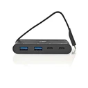 USB Hub Nedis TCARF230BK USB Type-C 2x USB-C / 2x USB 3.0 (5G) Power Delive