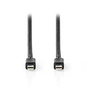 Καλώδιο Mini DisplayPort Nedis male - mini DisplayPort male 2m Black (CCGP37504BK20)
